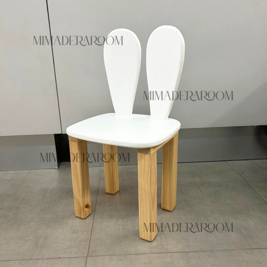 Silla de conejo orejas blancas
